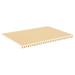 vidaXL Pânză de rezervă copertină, galben și alb, 5x3,5 m vidaXL Pânză de rezervă copertină, galben și alb, 5x3,5 m