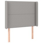 vidaXL Tăblie de pat cu aripioare gri deschis 103x16x118/128 cm textil