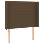 vidaXL Tăblie de pat cu aripioare maro închis 103x16x118/128 cm textil