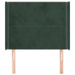 vidaXL Tăblie pat cu aripioare verde închis 83x16x118/128 cm catifea vidaXL Tăblie pat cu aripioare verde închis 83x16x118/128 cm catifea