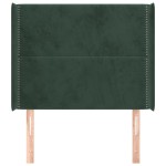 vidaXL Tăblie pat cu aripioare verde închis 93x16x118/128 cm catifea vidaXL Tăblie pat cu aripioare verde închis 93x16x118/128 cm catifea