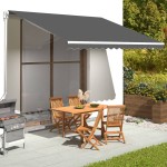 vidaXL Pânză de rezervă copertină, antracit, 4x3,5 m vidaXL Pânză de rezervă copertină, antracit, 4x3,5 m