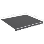 vidaXL Pânză de rezervă copertină, antracit, 4x3,5 m vidaXL Pânză de rezervă copertină, antracit, 4x3,5 m