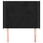 vidaXL Tăblie de pat cu aripioare, negru, 103x16x118/128 cm, catifea