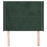vidaXL Tăblie pat cu aripioare verde închis 103x16x118/128 cm catifea