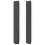 vidaXL Tăblie de pat cu aripioare gri închis 147x16x118/128 cm catifea