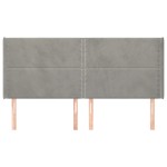 vidaXL Tăblie de pat cu aripioare gri deschis 163x16x118/128cm catifea vidaXL Tăblie de pat cu aripioare gri deschis 163x16x118/128cm catifea