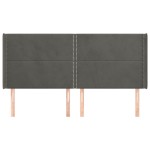 vidaXL Tăblie de pat cu aripioare gri închis 183x16x118/128 cm catifea vidaXL Tăblie de pat cu aripioare gri închis 183x16x118/128 cm catifea