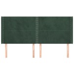 vidaXL Tăblie pat cu aripioare verde închis 183x16x118/128 cm catifea vidaXL Tăblie pat cu aripioare verde închis 183x16x118/128 cm catifea