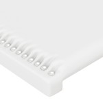 vidaXL Tăblie de pat cu aripioare, alb, 83x16x118/128 cm, piele eco vidaXL Tăblie de pat cu aripioare, alb, 83x16x118/128 cm, piele eco