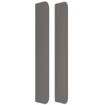 vidaXL Tăblie de pat cu aripioare, gri , 83x16x118/128 cm, piele eco