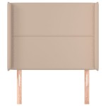 vidaXL Tăblie pat cu aripioare cappuccino 93x16x118/128 cm piele eco vidaXL Tăblie pat cu aripioare cappuccino 93x16x118/128 cm piele eco