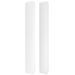 vidaXL Tăblie de pat cu aripioare, alb, 183x16x118/128 cm, piele eco