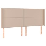 vidaXL Tăblie pat cu aripioare, cappuccino,183x16x118/128 cm piele eco vidaXL Tăblie pat cu aripioare, cappuccino,183x16x118/128 cm piele eco
