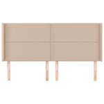 vidaXL Tăblie pat cu aripioare, cappuccino,183x16x118/128 cm piele eco vidaXL Tăblie pat cu aripioare, cappuccino,183x16x118/128 cm piele eco