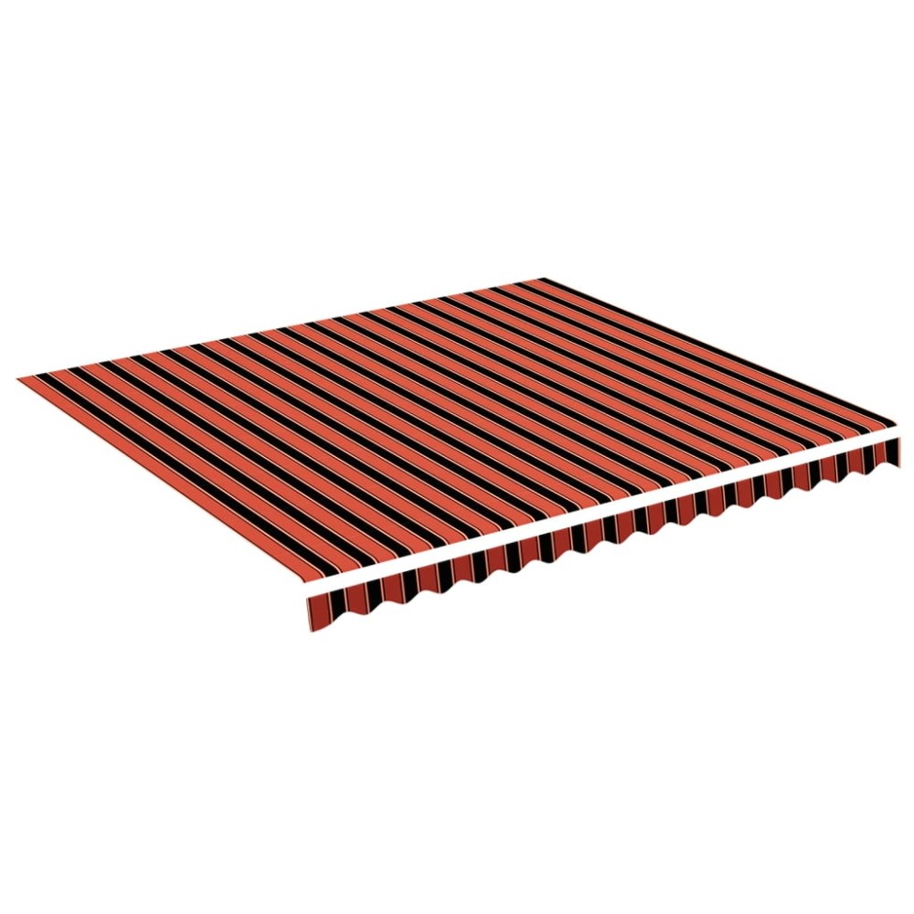 vidaXL Pânză de rezervă copertină, portocaliu și maro, 4x3,5 m
