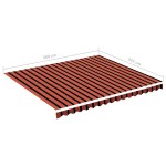 vidaXL Pânză de rezervă copertină, portocaliu și maro, 4x3,5 m vidaXL Pânză de rezervă copertină, portocaliu și maro, 4x3,5 m