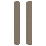 vidaXL Tăblie de pat cu aripioare gri taupe 147x16x118/128 cm textil