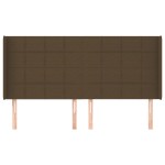 vidaXL Tăblie de pat cu aripioare maro închis 163x16x118/128 cm textil