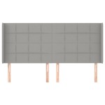 vidaXL Tăblie de pat cu aripioare gri deschis 183x16x118/128 cm textil