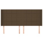 vidaXL Tăblie de pat cu aripioare maro închis 183x16x118/128 cm textil