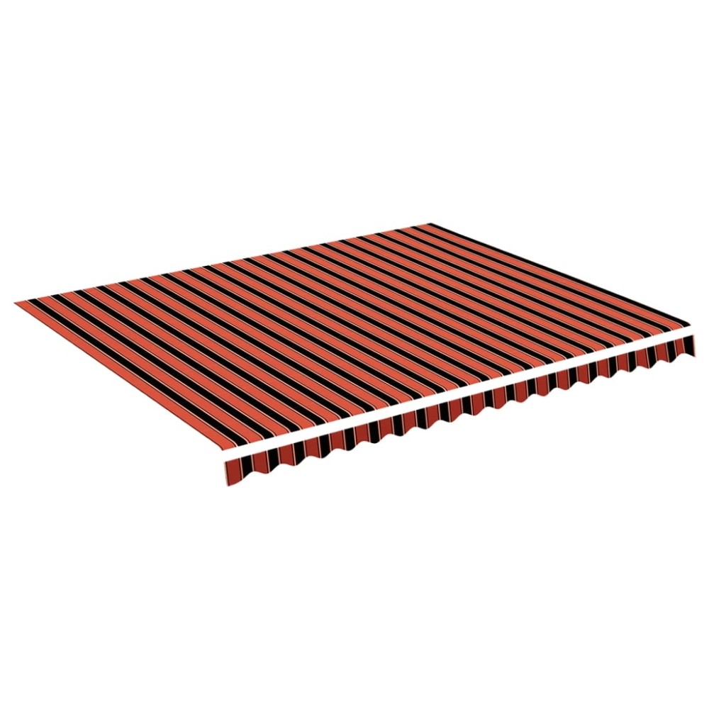 vidaXL Pânză de rezervă copertină, portocaliu și maro, 4,5x3,5 m