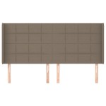 vidaXL Tăblie de pat cu aripioare gri taupe 203x16x118/128 cm textil