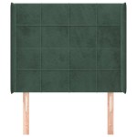 vidaXL Tăblie pat cu aripioare verde închis 83x16x118/128 cm catifea vidaXL Tăblie pat cu aripioare verde închis 83x16x118/128 cm catifea