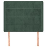 vidaXL Tăblie pat cu aripioare verde închis 93x16x118/128 cm catifea vidaXL Tăblie pat cu aripioare verde închis 93x16x118/128 cm catifea