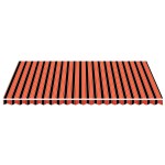 vidaXL Pânză de rezervă copertină, portocaliu și maro, 5x3,5 m