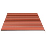 vidaXL Pânză de rezervă copertină, portocaliu și maro, 5x3,5 m