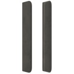 vidaXL Tăblie de pat cu aripioare gri închis 103x16x118/128 cm catifea