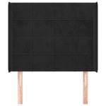 vidaXL Tăblie de pat cu aripioare, negru, 103x16x118/128 cm, catifea