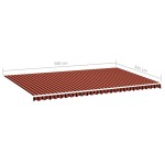 vidaXL Pânză de rezervă copertină, portocaliu și maro, 6x3,5 m vidaXL Pânză de rezervă copertină, portocaliu și maro, 6x3,5 m