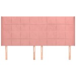 vidaXL Tăblie de pat cu aripioare, roz, 183x16x118/128 cm, catifea