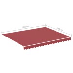 vidaXL Pânză de rezervă pentru copertină, roșu vișiniu, 3x2,5 m vidaXL Pânză de rezervă pentru copertină, roșu vișiniu, 3x2,5 m