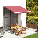 vidaXL Pânză de rezervă pentru copertină, roșu vișiniu, 3,5x2,5 m vidaXL Pânză de rezervă pentru copertină, roșu vișiniu, 3,5x2,5 m