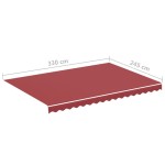 vidaXL Pânză de rezervă pentru copertină, roșu vișiniu, 3,5x2,5 m vidaXL Pânză de rezervă pentru copertină, roșu vișiniu, 3,5x2,5 m