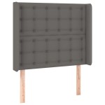 vidaXL Tăblie de pat cu aripioare, gri , 93x16x118/128 cm, piele eco