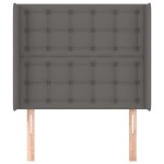vidaXL Tăblie de pat cu aripioare, gri , 93x16x118/128 cm, piele eco