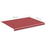 vidaXL Pânză de rezervă pentru copertină, roșu vișiniu, 4x3 m vidaXL Pânză de rezervă pentru copertină, roșu vișiniu, 4x3 m