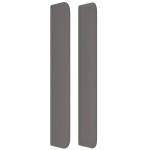 vidaXL Tăblie de pat cu aripioare gri 163x16x118/128 cm catifea