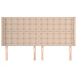 vidaXL Tăblie pat cu aripioare cappuccino 163x16x118/128 cm piele eco vidaXL Tăblie pat cu aripioare cappuccino 163x16x118/128 cm piele eco