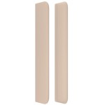 vidaXL Tăblie pat cu aripioare cappuccino 163x16x118/128 cm piele eco vidaXL Tăblie pat cu aripioare cappuccino 163x16x118/128 cm piele eco
