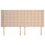 vidaXL Tăblie pat cu aripioare, cappuccino,183x16x118/128 cm piele eco vidaXL Tăblie pat cu aripioare, cappuccino,183x16x118/128 cm piele eco