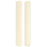 vidaXL Tăblie de pat cu aripioare, crem, 203x16x118/128 cm, piele eco