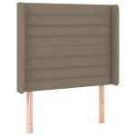 vidaXL Tăblie de pat cu aripioare gri taupe 83x16x118/128 cm textil