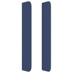 vidaXL Tăblie de pat cu aripioare, albastru, 93x16x118/128 cm, textil