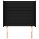 vidaXL Tăblie de pat cu aripioare, negru, 103x16x118/128 cm, textil