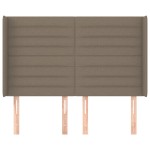 vidaXL Tăblie de pat cu aripioare gri taupe 147x16x118/128 cm textil